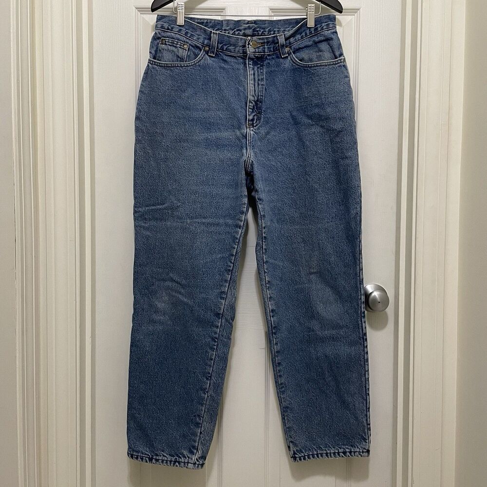 Vintage LL Bean Flannel‎ Lined Jeans Double L Relaxed Women's 34 X 29 USA Made
